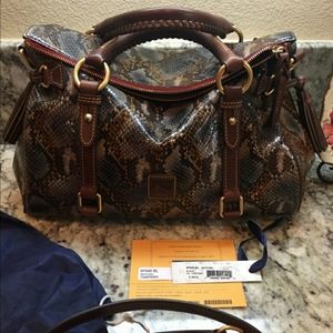 Dooney & Bourke Medium Python Satchel